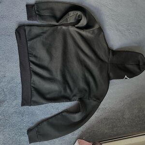 Black Hoodie with Logo Detail